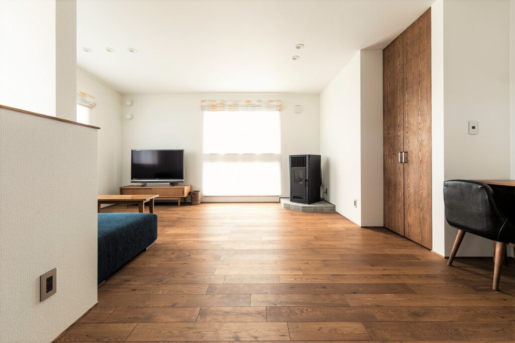 2階リビング×ペレットストーブのある家